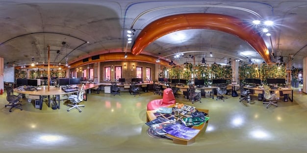 A spacious and modern television studio at Globo, filled with state-of-the-art equipment and bustling with activity during the production of a popular Brazilian soap opera.