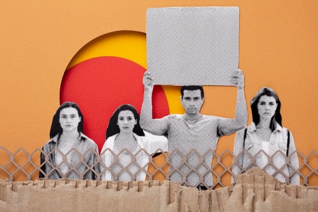 A collage showing different historical moments of censorship in Brazilian culture, including images of censored films, books, and theater plays, along with symbols of authoritarian regimes and the fight for freedom of expression.