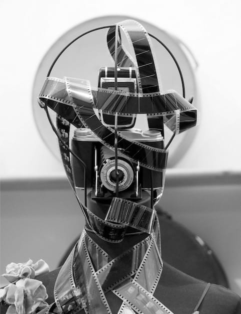 A futuristic scene depicting a filmmaker using AI software to create a complex visual effect for a Brazilian film, symbolizing the integration of technology and creativity.
